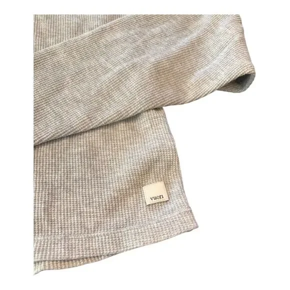 Vuori Gray Waffleknit Oversized Crop Top Size XS/S - Picture 3 of 4